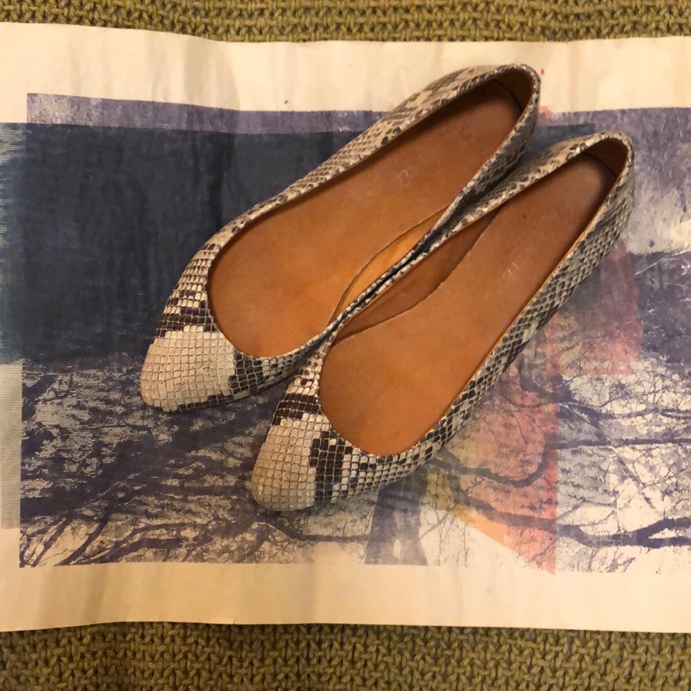 Madewell - Reid Ballet Flat Snake Embossed Leather